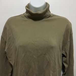 EUC Eddie Bauer Women's Medium Green Turtleneck